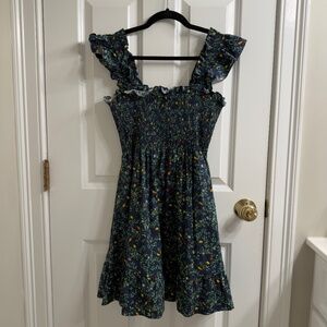 Hill House Home Elizabeth Midnight Garden Navy Blue Mini Nap Dress XS
